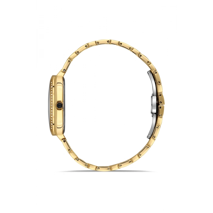 Ferro Sarı Çelik Kordon Kadın Kol Saati FL43033A-B 3ATM Su Geçirmez 2 Yıl Garantili HediyePaketli