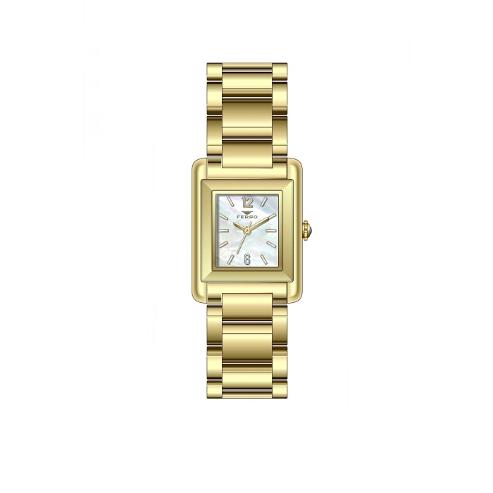 Ferro Sarı Çelik Kordon Kadın Kol Saati FL88308A-B 3 ATM Su Geçirmez 2 Yıl Garantili Hediye Paketli