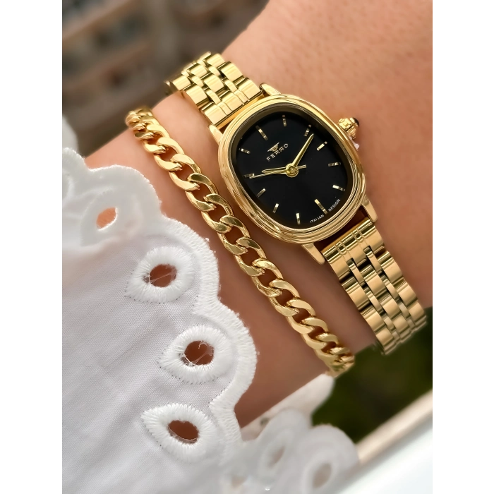 Ferro Sarı Çelik Kordon Kadın Kol Saati FM88091A-B2 2 Yıl Garantili 3 ATM Su Geçirmez Hediye Paketli