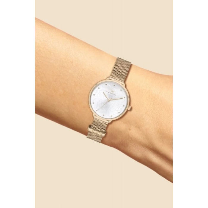 Ferro Sarı Hasır Kordon Kadın Kol Saati F21087C-B