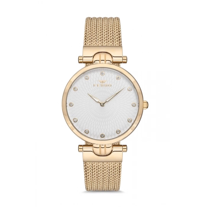 Ferro Sarı Hasır Kordon Kadın Kol Saati F21149C-B