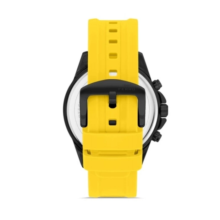 Ferro Yellow Silicone Band Mens Wristwatch FM31359D-ZN