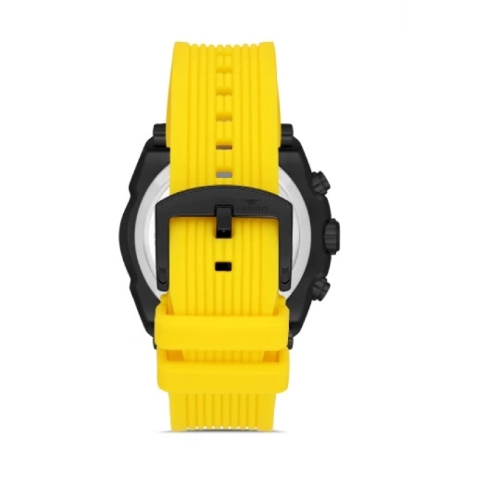 Ferro Sarı Silikon Kordon Erkek Kol Saati FM31396D-ZN Tüm Fonksiyonlar Aktif 3 ATM Su Geçirmez