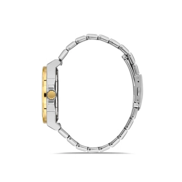 Ferro Yellow and Silver Steel Strap Mens Wristwatch F11357A-D