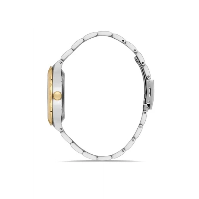 Ferro Sarı ve Gümüş Çelik Kordon Erkek Kol Saati F11474A-D6 3 ATM Su Geçirmez 2 Yıl Garantili