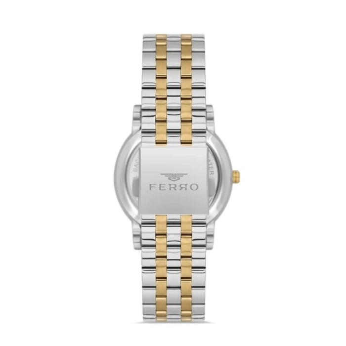 Ferro Sarı ve Gümüş Çelik Kordon Erkek Kol Saati F11479AWT-D6 3 ATM Su Geçirmez 2 Yıl Garantili