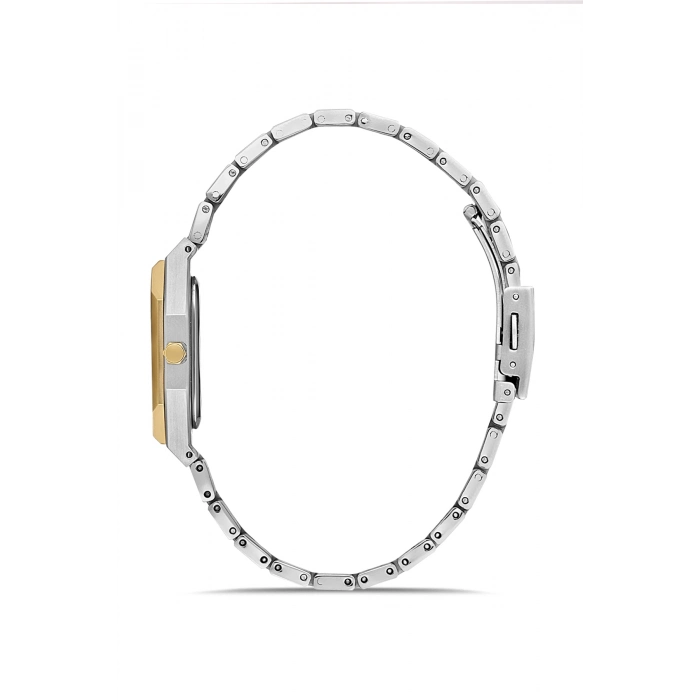 Ferro Sarı ve Gümüş Çelik Kordon Erkek Kol Saati F11653AWT-D4 3ATM Su Geçirmez 2 Yıl Garantili