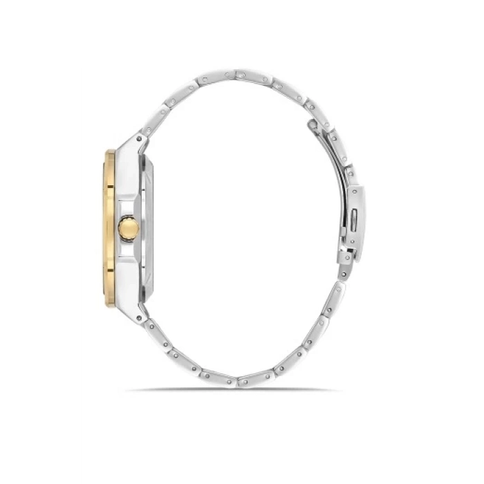 Ferro Sarı ve Gümüş Çelik Kordon Erkek Kol Saati F31443A-D 3ATM Su Geçirmez 2 Yıl Garantili