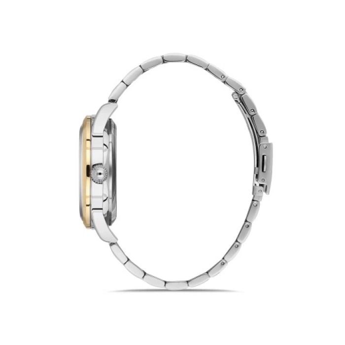 Ferro Sarı ve Gümüş Çelik Kordon Erkek Kol Saati F31445A-D 3ATM Su Geçirmez 2 Yıl Garantili