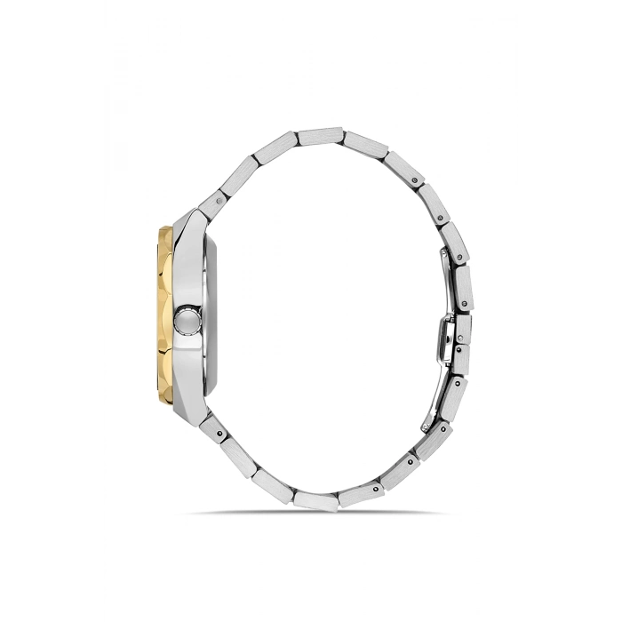 Ferro Sarı ve Gümüş Çelik Kordon Erkek Kol Saati FM11537AWT-D6 Fonksiyonları Aktif 3ATM Su Geçirmez