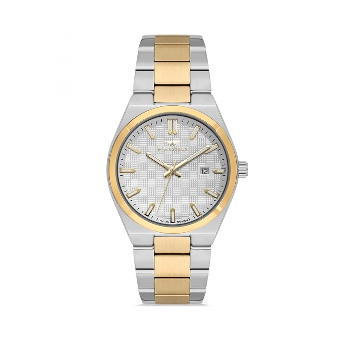 Ferro Sarı ve Gümüş Çelik Kordon Erkek Kol Saati FM11630AWT-D Fonksiyonları Aktif 3 ATM Su Geçirmez