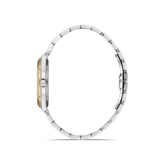 Ferro Sarı ve Gümüş Çelik Kordon Erkek Kol Saati FM11630AWT-D3 Fonksiyonları Aktif 3 ATM Su Geçirmez