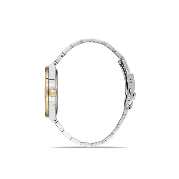 Ferro Sarı ve Gümüş Çelik Kordon Erkek Kol Saati FM40122A-D6 Tüm Fonksiyonlar Aktif 3ATM Su Geçirmez