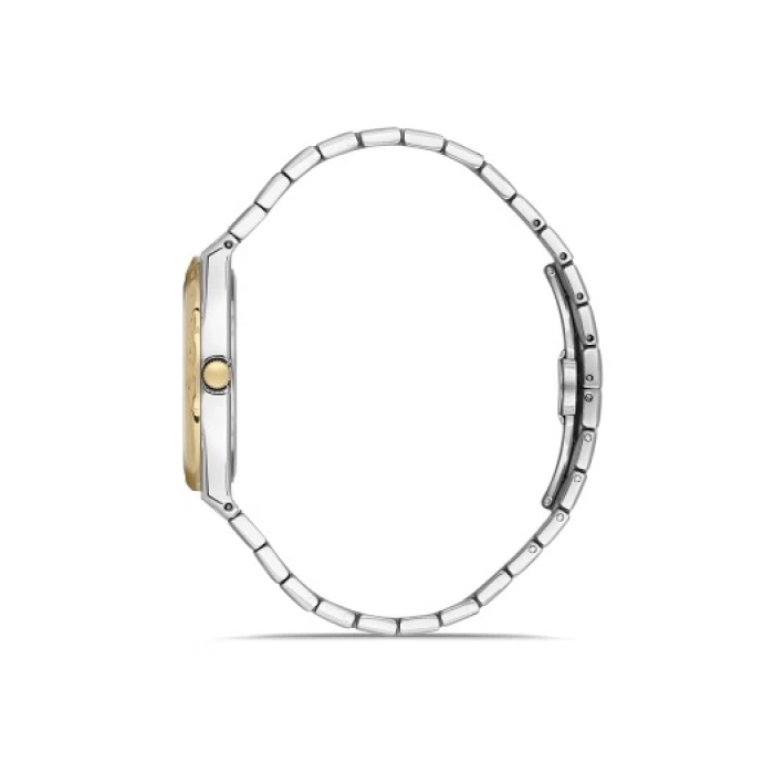 Ferro Sarı ve Gümüş Çelik Kordon Erkek Kol Saati FM40133A-D6 Tüm Fonksiyonlar Aktif 3ATM Su Geçirmez