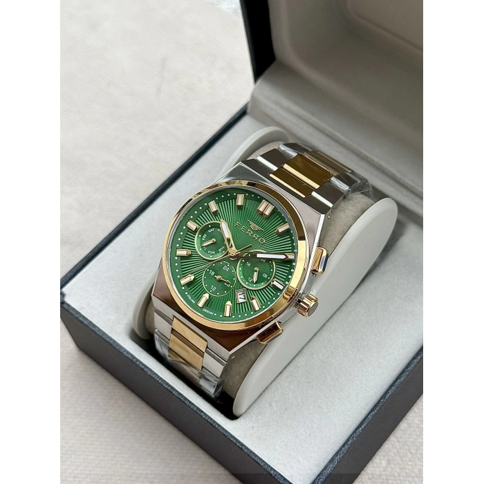 Ferro Sarı ve Gümüş Çelik Kordon Erkek Kol Saati FM43027A-D6 Tüm Fonksiyonlar Aktif 3ATM Su Geçirmez