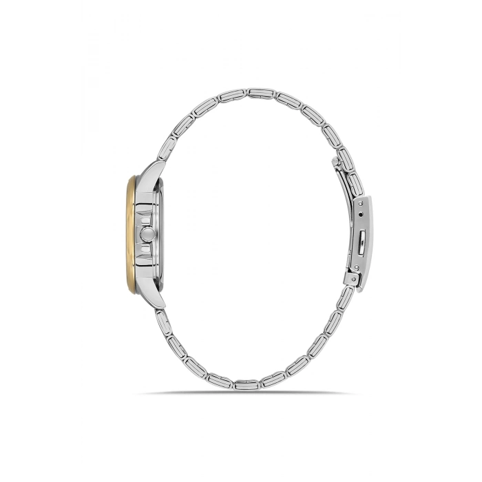 Ferro Sarı ve Gümüş Çelik Kordon Kadın Kol Saati FL21393A-D6 3ATM Su Geçirmez 2 Yıl Garantili