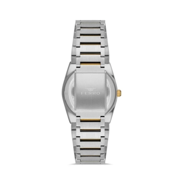 Ferro Sarı ve Gümüş Çelik Kordon Kadın Kol Saati FL21495A-D8 3ATM Su Geçirmez 2 Yıl Garantili