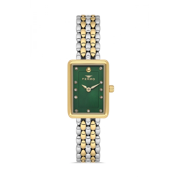 Ferro Sarı ve Gümüş Çelik Kordon Kadın Kol Saati FL21511A-D6 3 ATM Su Geçirmez 2 Yıl Garantili