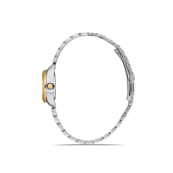 Ferro Sarı ve Gümüş Çelik Kordon Kadın Kol Saati FL21595AWT-D3 3ATM Su Geçirmez 2 Yıl Garantili