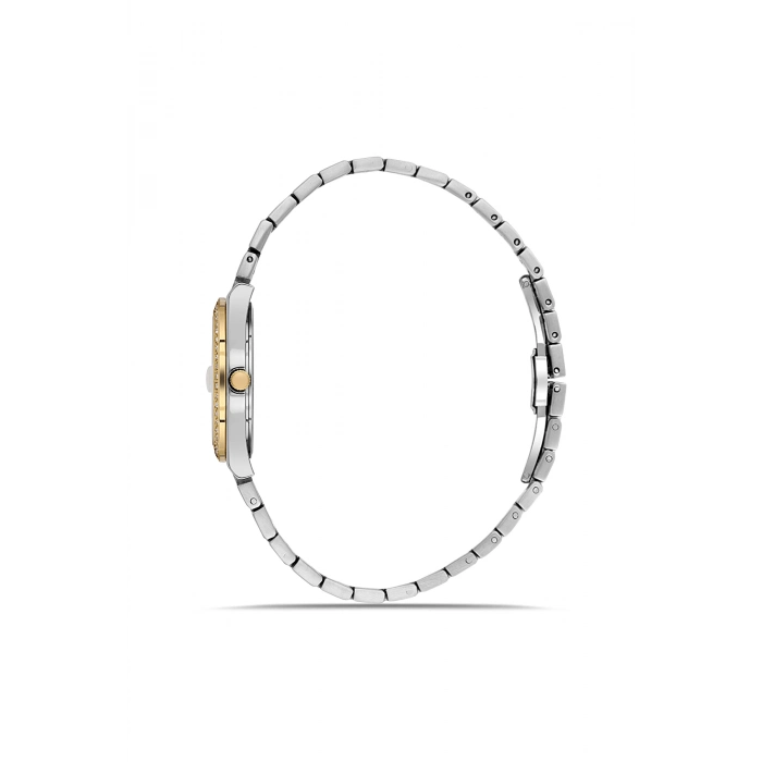 Ferro Sarı ve Gümüş Çelik Kordon Kadın Kol Saati FL21596AWT-D6 3ATM Su Geçirmez 2 Yıl Garantili