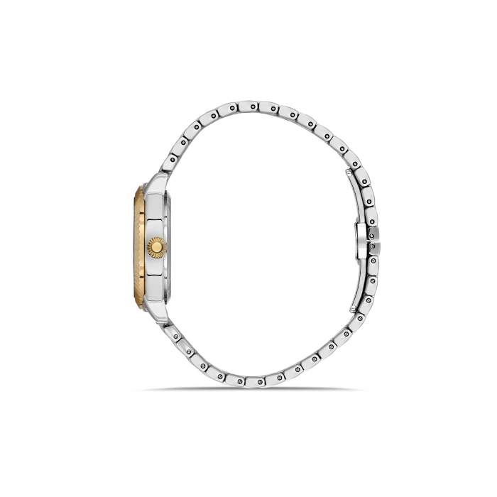 Ferro Sarı ve Gümüş Çelik Kordon Kadın kol Saati FL21632AWT-D 3ATM Su Geçirmez 2 Yıl Garantili