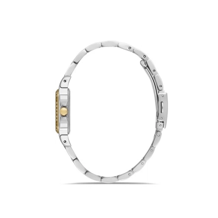 Ferro Sarı ve Gümüş Çelik Kordon Kadın Kol Saati FL40112A-D 3ATM Su Geçirmez 2 Yıl Garantili