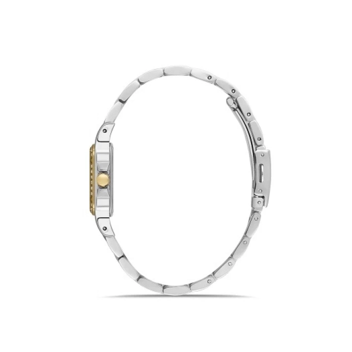 Ferro Sarı ve Gümüş Çelik Kordon Kadın Kol Saati FL40112A-D6 3ATM Su Geçirmez 2 Yıl Garantili