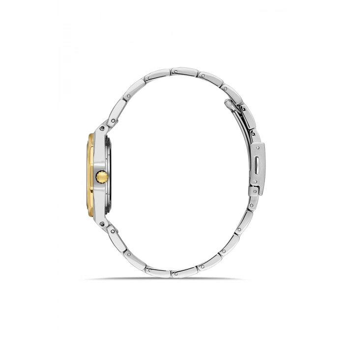 Ferro Sarı ve Gümüş Çelik Kordon Kadın Kol Saati FL40134A-D6 3ATM Su Geçirmez 2 Yıl Garantili