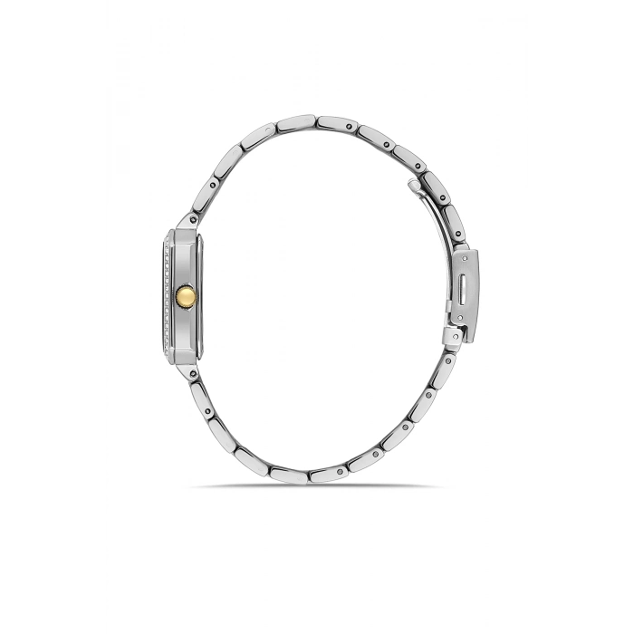 Ferro Sarı ve Gümüş Çelik Kordon Kadın Kol Saati FL40142A-D 3ATM Su Geçirmez 2 Yıl Garantili