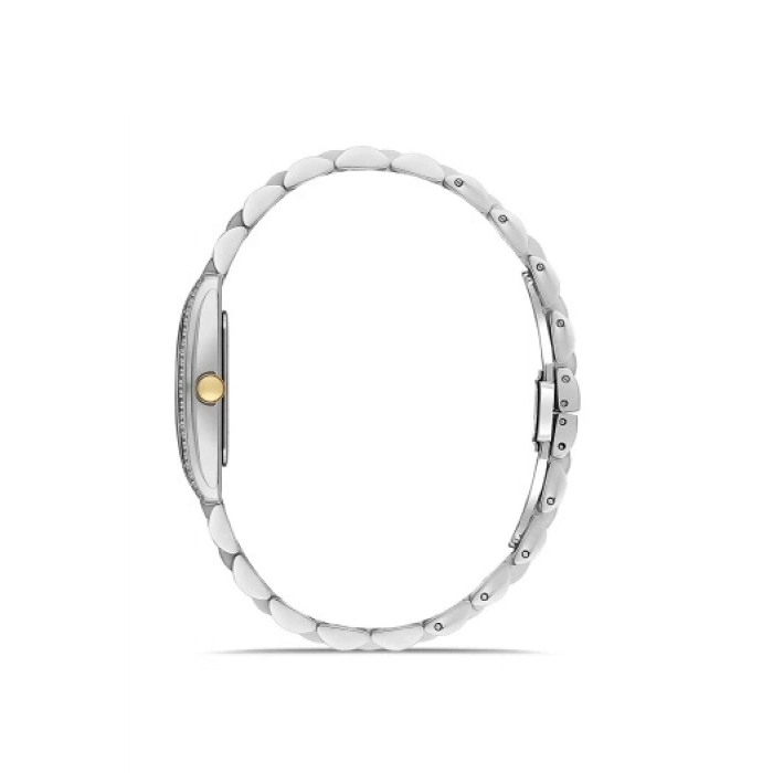 Ferro Sarı ve Gümüş Çelik Kordon Kadın Kol Saati FL43005A-D6 3ATM Su Geçirmez 2 Yıl Garantili