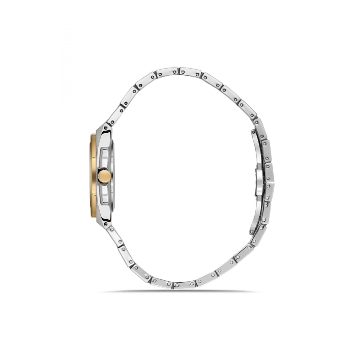 Ferro Sarı ve Gümüş Çelik Kordon Kadın Kol Saati FL43026A-D3 3ATM Su Geçirmez 2 Yıl Garantili