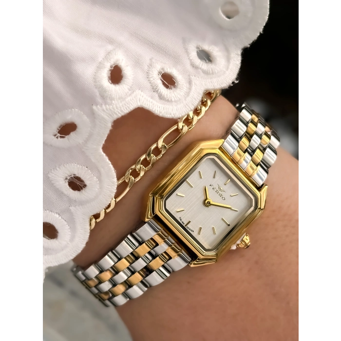 Ferro Sarı ve Gümüş Çelik Kordon Kadın Kol Saati FM88210A-D 2 Yıl Garantili 3 ATM Su Geçirmez Hediye Paketli