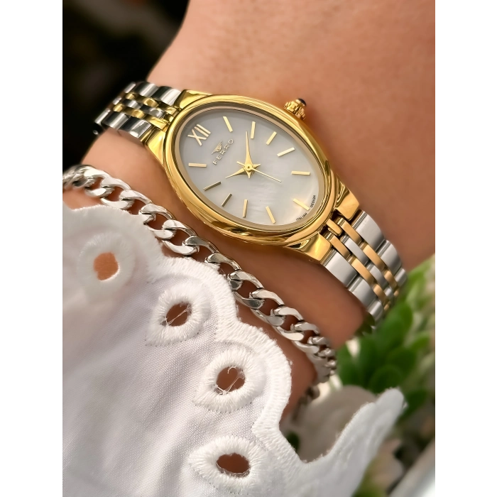 Ferro Sarı ve Gümüş Çelik Kordon Kadın Kol Saati FM88732A-D 2 Yıl Garantili 3ATM Su Geçirmez HediyePaket