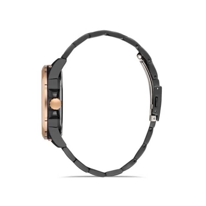 Ferro Siyah Çelik Kordon Erkek Kol Saati F11201A-R 3 ATM Su Geçirmez 2 Yıl Garantili Hediye Paketli