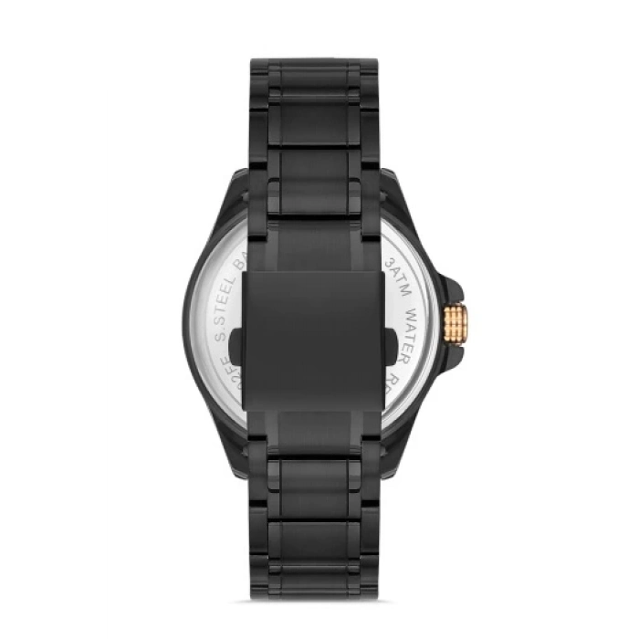 Ferro Siyah Çelik Kordon Erkek Kol Saati F11201A-R 3 ATM Su Geçirmez 2 Yıl Garantili Hediye Paketli