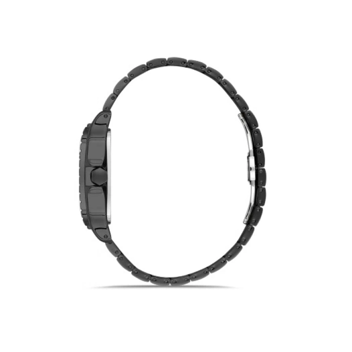 Ferro Siyah Çelik Kordon Erkek Kol Saati F11448A-G 3 ATM Su Geçirmez 2 Yıl Garantili Hediye Paketli