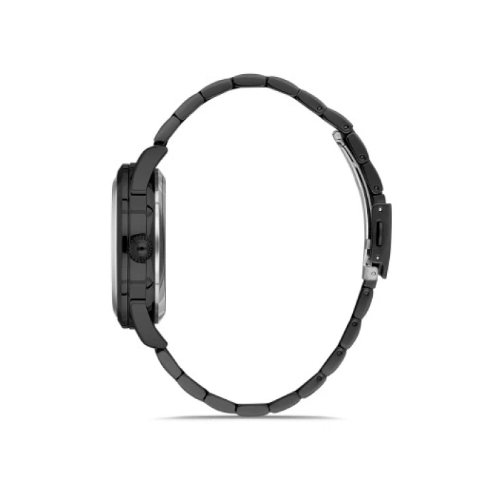 Ferro Siyah Çelik Kordon Erkek Kol Saati F31445A-G 3ATM Su Geçirmez 2 Yıl Garantili HediyePaketli