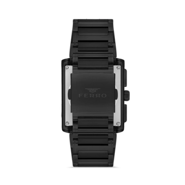 Ferro Siyah Çelik Kordon Erkek Kol Saati FM11465AWT-G Fonksiyonları Aktif 3ATM Su Geçirmez