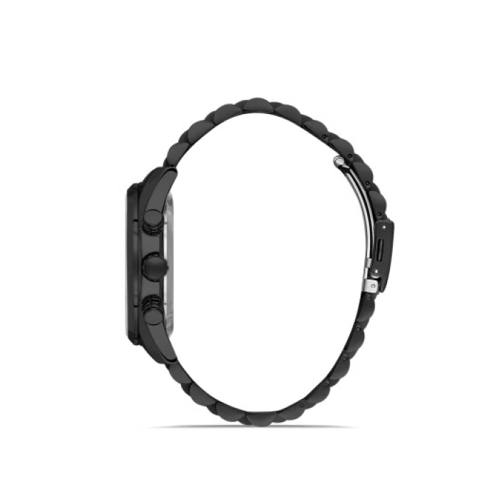 Ferro Siyah Çelik Kordon Erkek Kol Saati FM11507A-V3 Fonksiyonları Aktif 3ATM Su Geçirmez