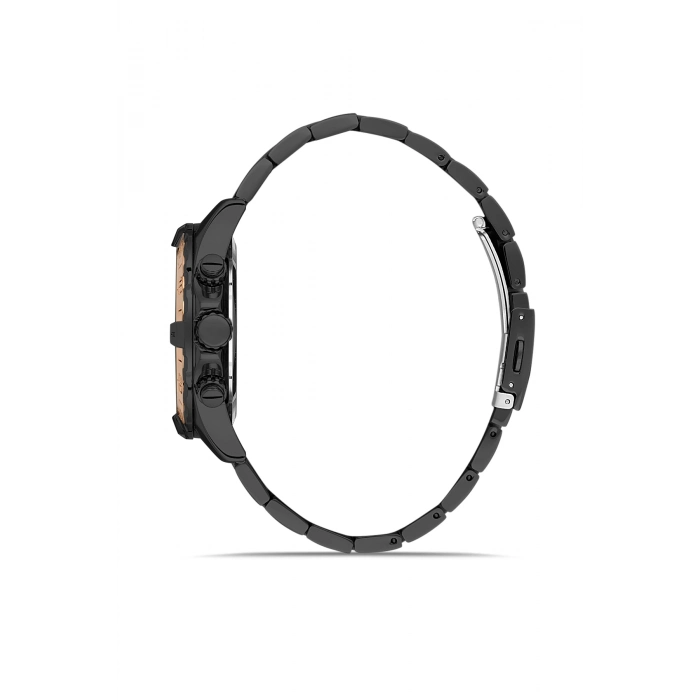 Ferro Siyah Çelik Kordon Erkek Kol Saati FM11541AWT-R Fonksiyonları Aktif 3ATM Su Geçirmez