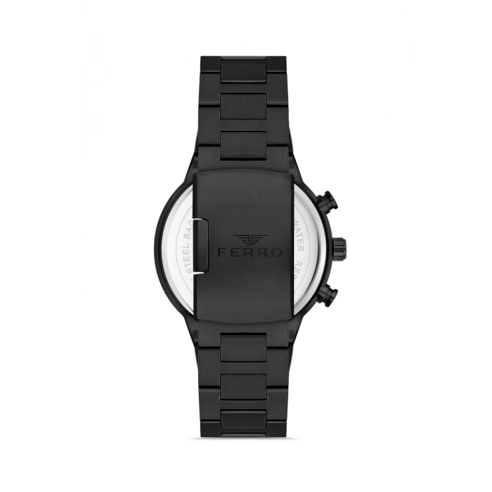 Ferro Siyah Çelik Kordon Erkek Kol Saati FM11568A-G