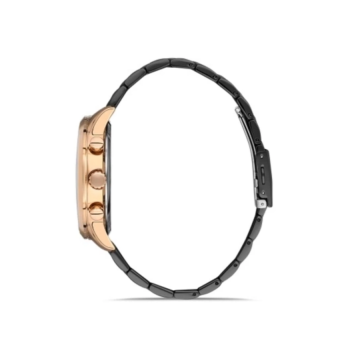 Ferro Black Steel Strap Mens Wristwatch FM31277A-R