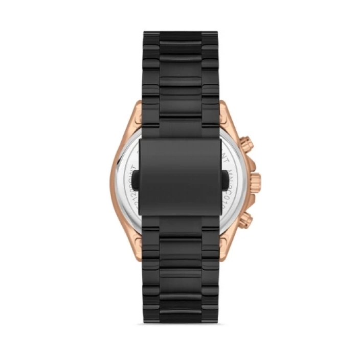 Ferro Siyah Çelik Kordon Erkek Kol Saati FM31291A-R Tüm Fonksiyonları Aktif 3 ATM Su Geçirmez