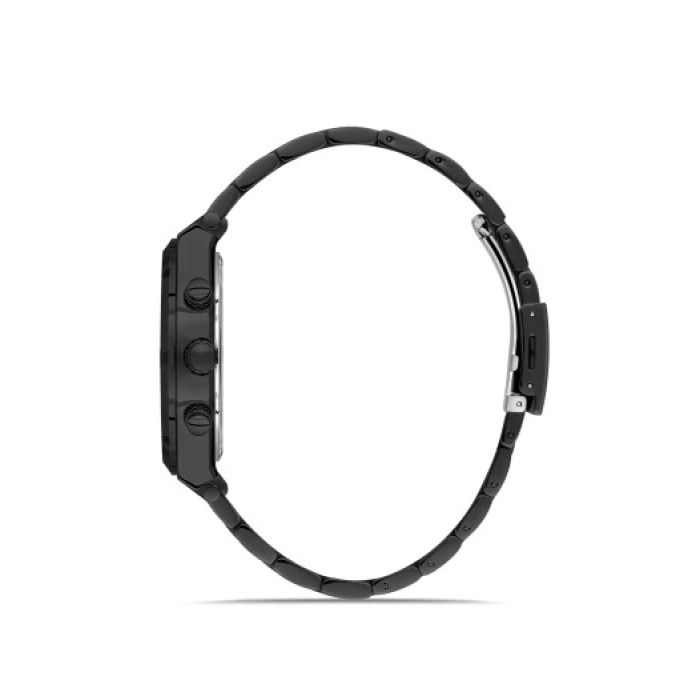 Ferro Siyah Çelik Kordon Erkek Kol Saati FM31439A-G Tüm Fonksiyonlar Aktif 3 ATM Su Geçirmez