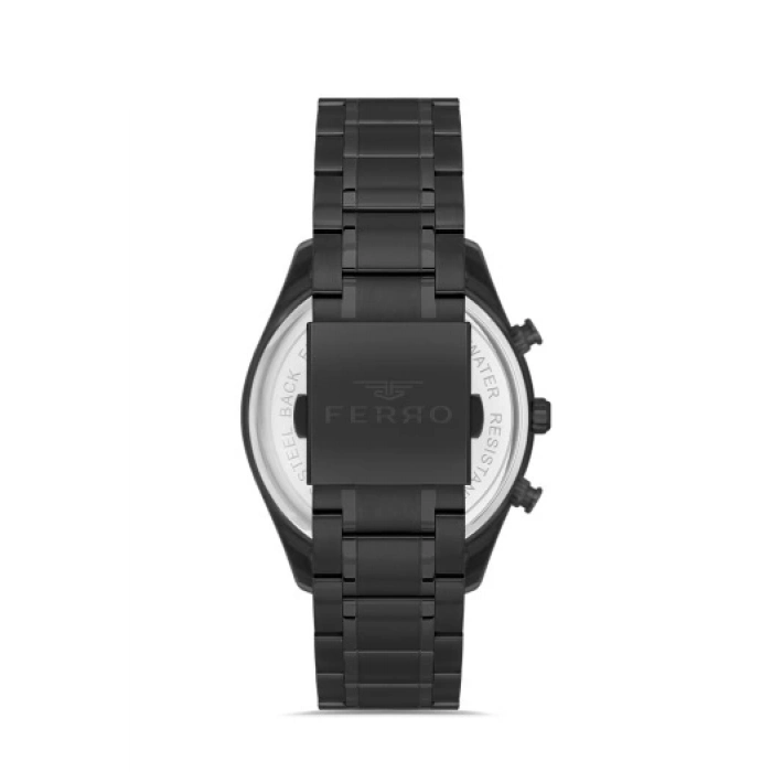 Ferro Siyah Çelik Kordon Erkek Kol Saati FM31454A-G