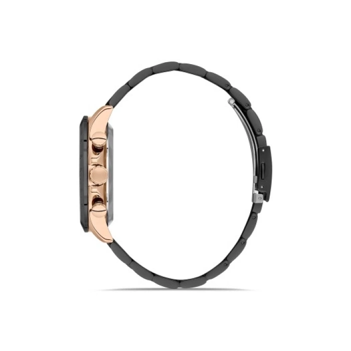 Ferro Black Steel Strap Mens Wristwatch FM31455A-R