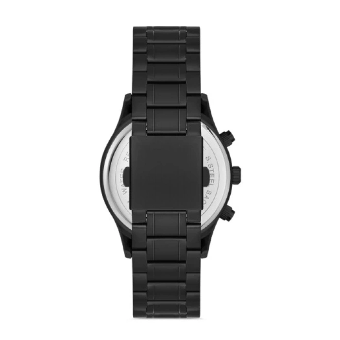 Ferro Siyah Çelik Kordon Erkek Kol Saati FM31915A-G Tüm Fonksiyonlar Aktif 3 ATM Su Geçirmez