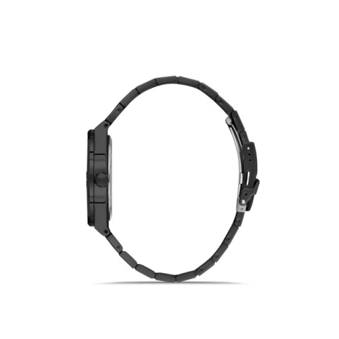 Ferro Siyah Çelik Kordon Erkek Kol Saati FM40122A-G Tüm Fonksiyonlar Aktif 3 ATM Su Geçirmez