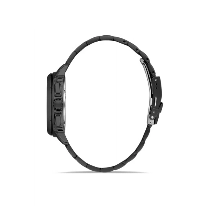 Ferro Siyah Çelik Kordon Erkek Kol Saati FM40126A-G Tüm Fonksiyonlar Aktif 3 ATM Su Geçirmez