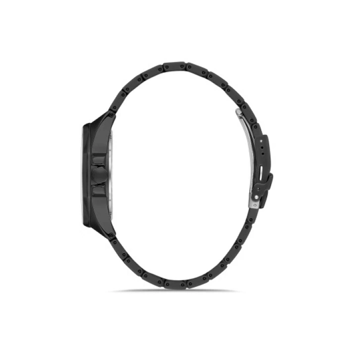 Ferro Siyah Çelik Kordon Erkek Kol Saati FM40127A-G Tüm Fonksiyonlar Aktif 3 ATM Su Geçirmez